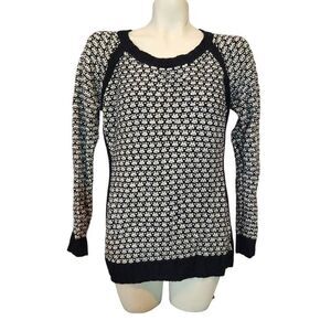 Pink Rose Women's Black & White Knit Sweater Size XL